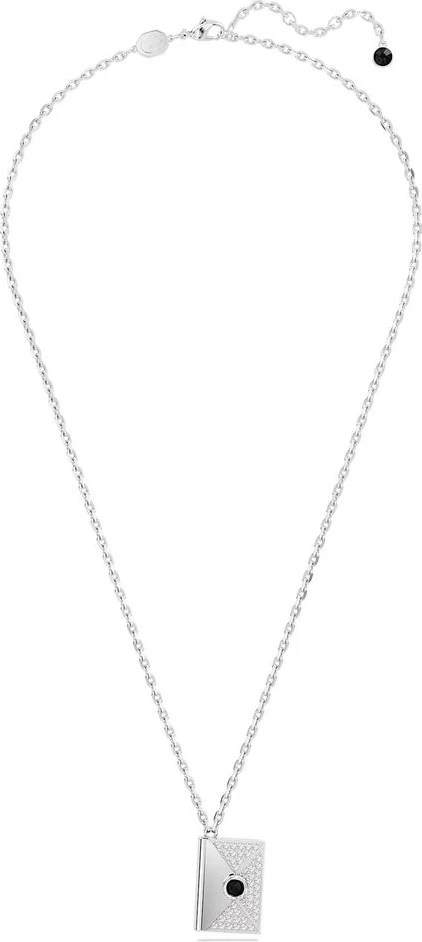 Колье Swarovski Серое из Нержавеющей Стали