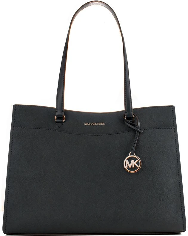 Черная кожаная сумка Michael Kors