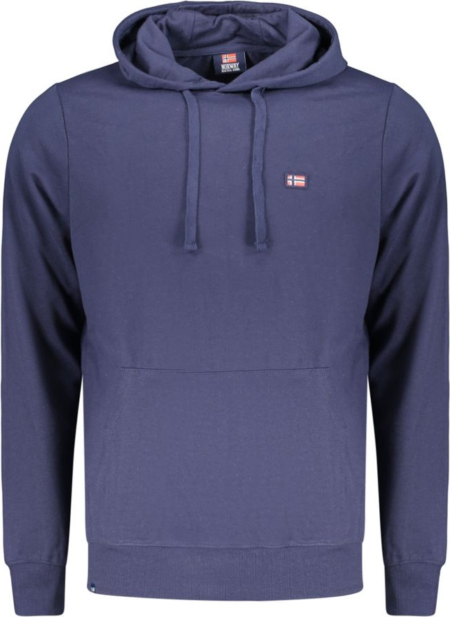 Hoodie Geographical Norway Blue Cotton Men's Hoodie