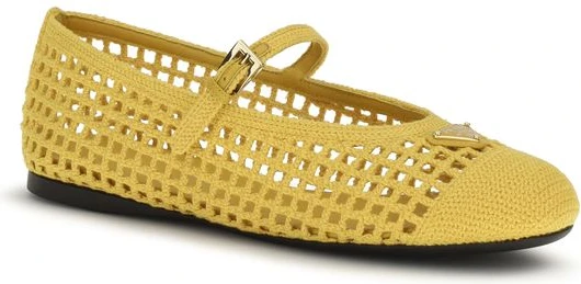 Flats Prada Bicolor Cotton Ballet Flats