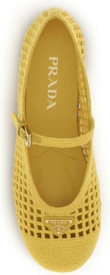 Flats Prada Bicolor Cotton Ballet Flats