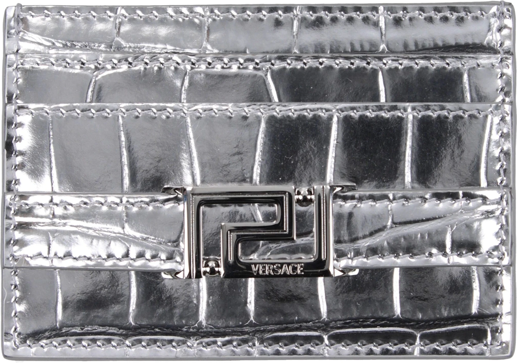 Документница Versace Gray Leather Cardholder
