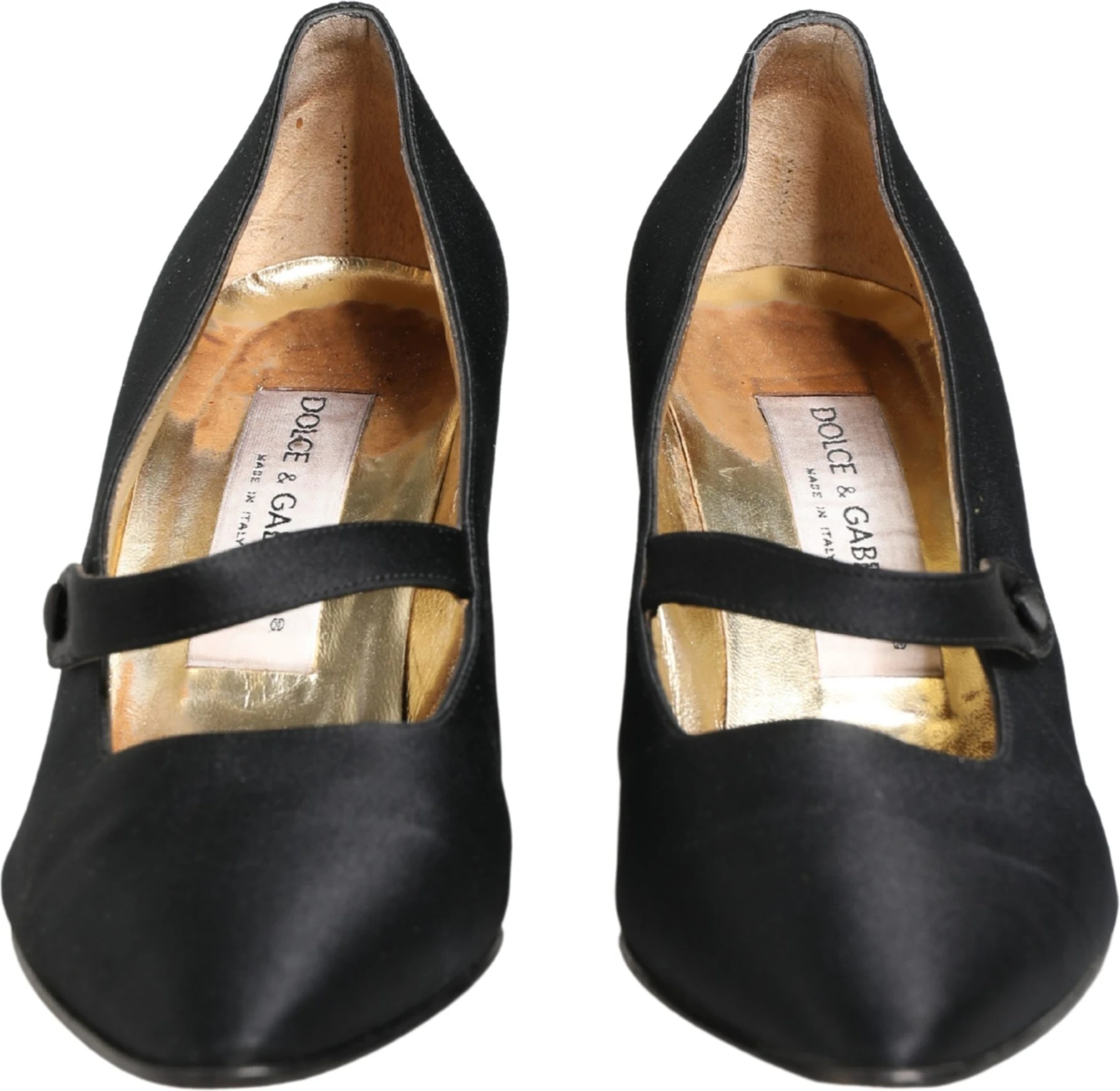 Туфли Black Satin Mary Jane Pumps Dolce & Gabbana
