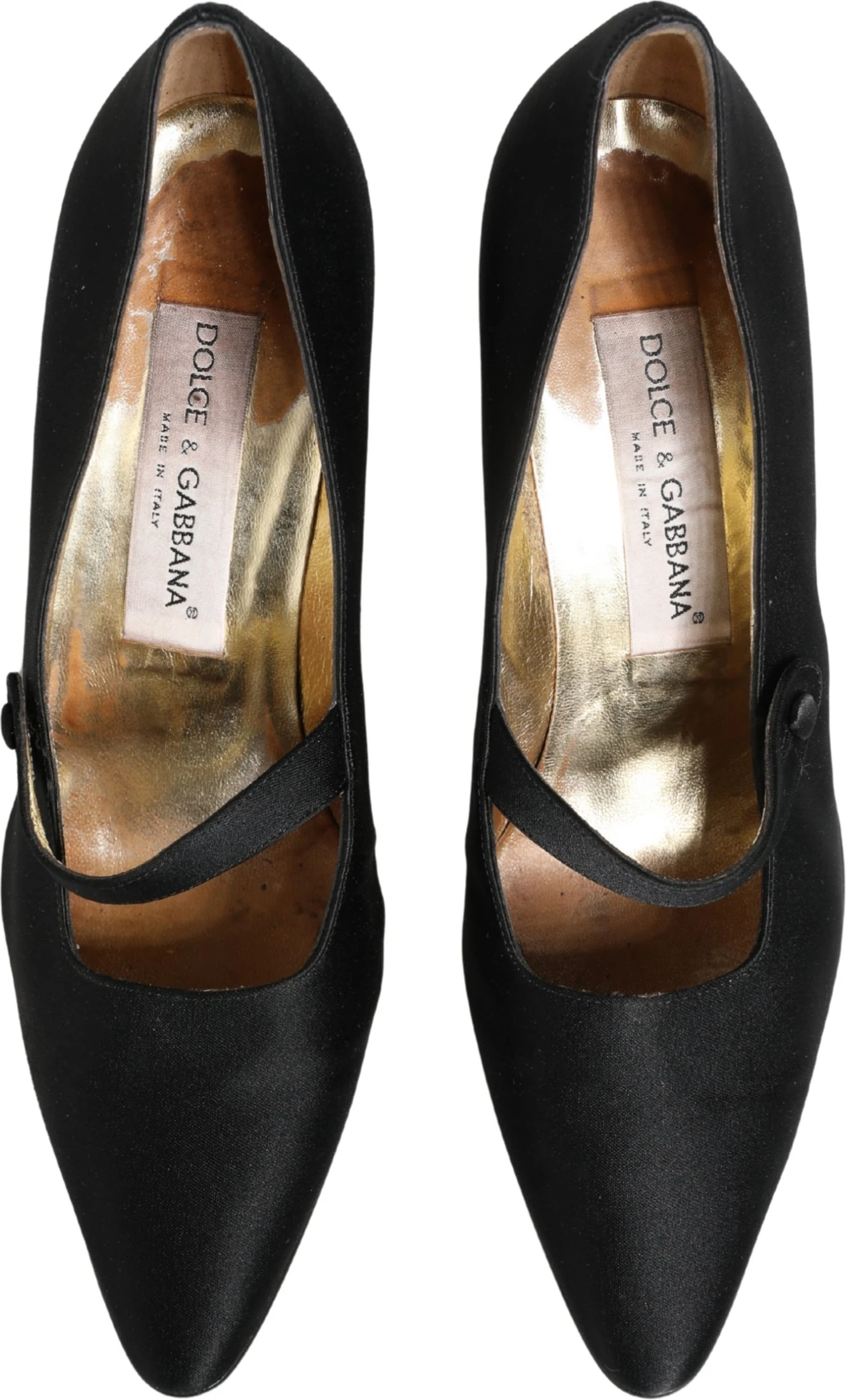 Туфли Black Satin Mary Jane Pumps Dolce & Gabbana