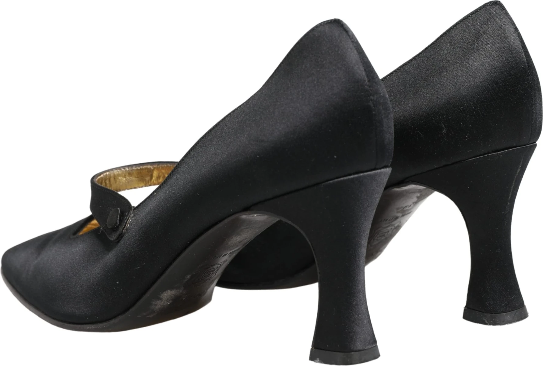 Туфли Black Satin Mary Jane Pumps Dolce & Gabbana