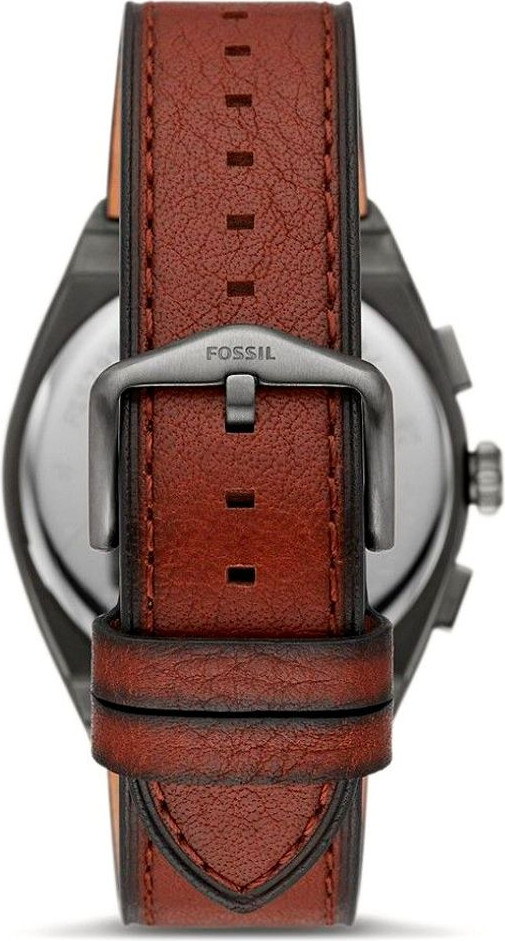 Часы Fossil с коричневым кожаным ремешком