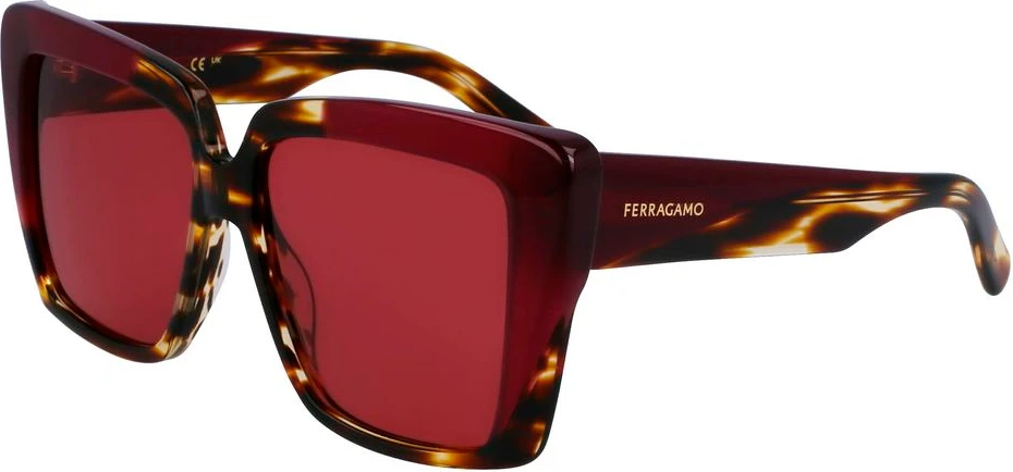 Солнцезащитные очки Ferragamo из коричневого ацетата