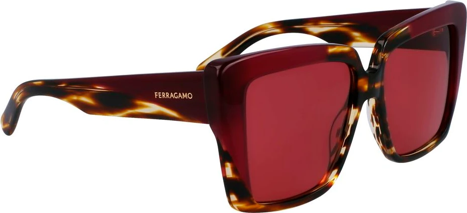 Солнцезащитные очки Ferragamo из коричневого ацетата