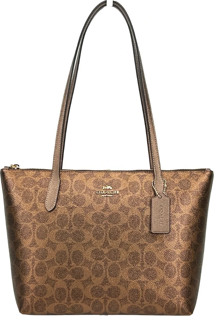Tote Bag Coach Signature Fiona Zip Tote Bag