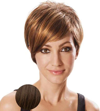 Парик Hairdo с косым срезом, цвет Лесной орех