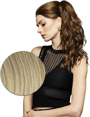 Hairdo Конский хвост с волнами на заколке R1488 Светло-блонд 46см