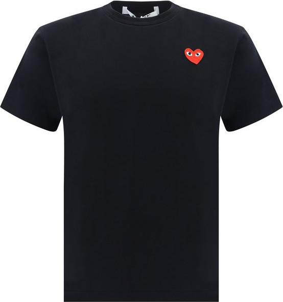 T-Shirt Comme Des Garçons Play Black Cotton T-Shirt