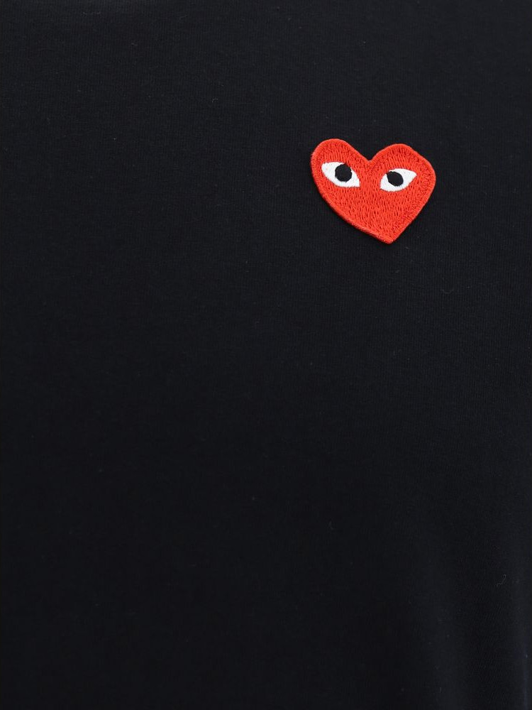 T-Shirt Comme Des Garçons Play Black Cotton T-Shirt