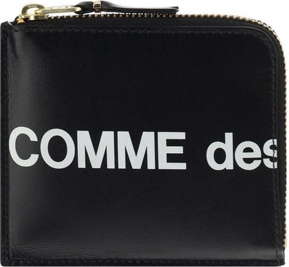 Кошелек Comme Des Garcons Черная Телячья кожа Bos Taurus