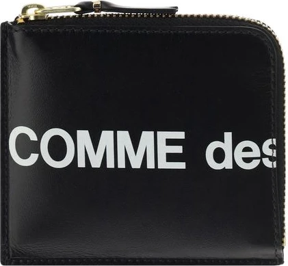 Кошелек Comme Des Garcons Черная Телячья кожа Bos Taurus