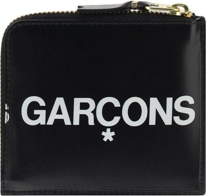 Кошелек Comme Des Garcons Черная Телячья кожа Bos Taurus