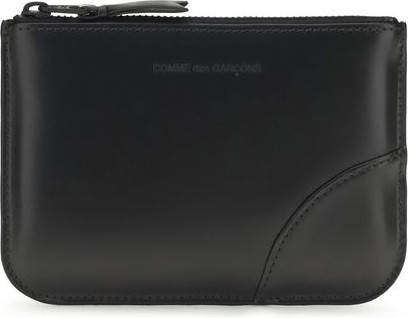 Кошелёк Comme Des Garcons Чёрная Телячья Кожа Bos Taurus