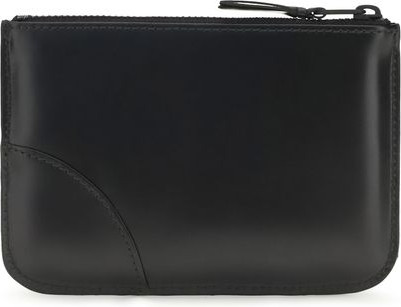 Кошелёк Comme Des Garcons Чёрная Телячья Кожа Bos Taurus