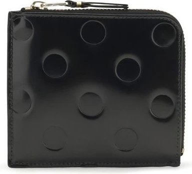 Кошелек Comme Des Garcons Черная телячья кожа Bos Taurus