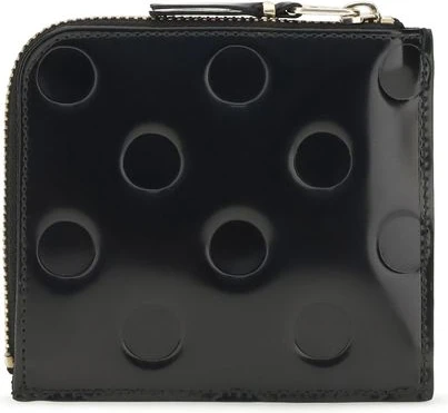 Кошелек Comme Des Garcons Черная телячья кожа Bos Taurus
