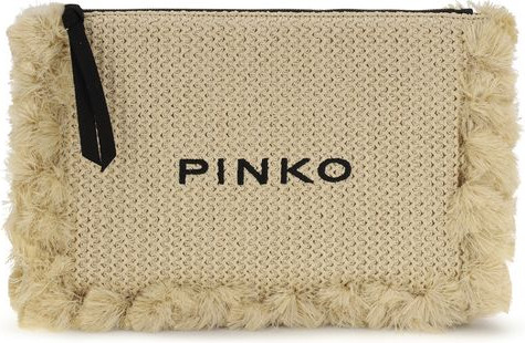 Сумка Pinko Бежевая Клатч из Полипропилена