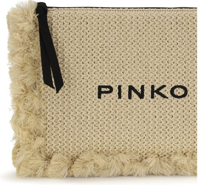 Сумка Pinko Бежевая Клатч из Полипропилена