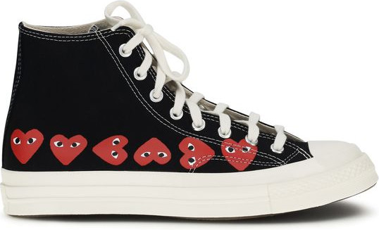 Sneakers Black Cotton High Top Sneakers Comme Des Garçons Play x Converse