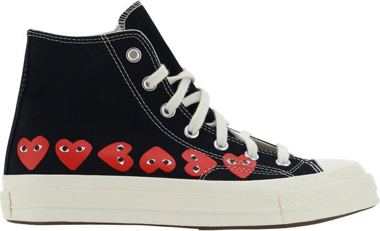 Sneakers Black Cotton High Top Sneakers Comme Des Garçons Play x Converse