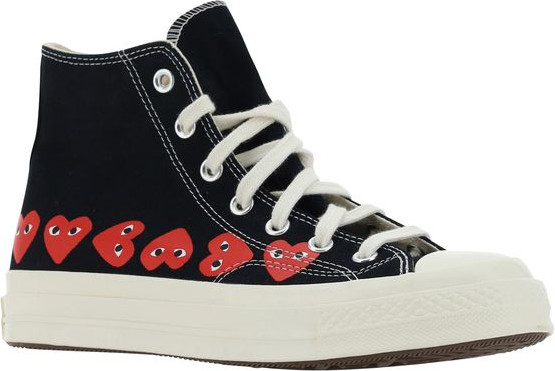 Sneakers Black Cotton High Top Sneakers Comme Des Garçons Play x Converse
