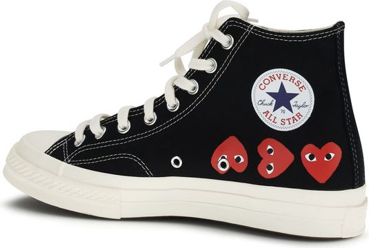 Sneakers Black Cotton High Top Sneakers Comme Des Garçons Play x Converse