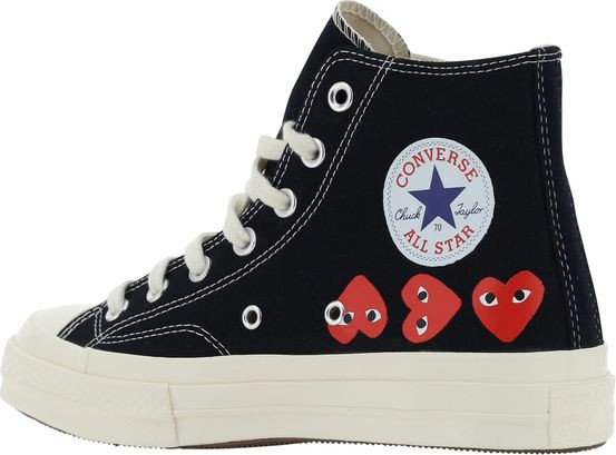 Sneakers Black Cotton High Top Sneakers Comme Des Garçons Play x Converse