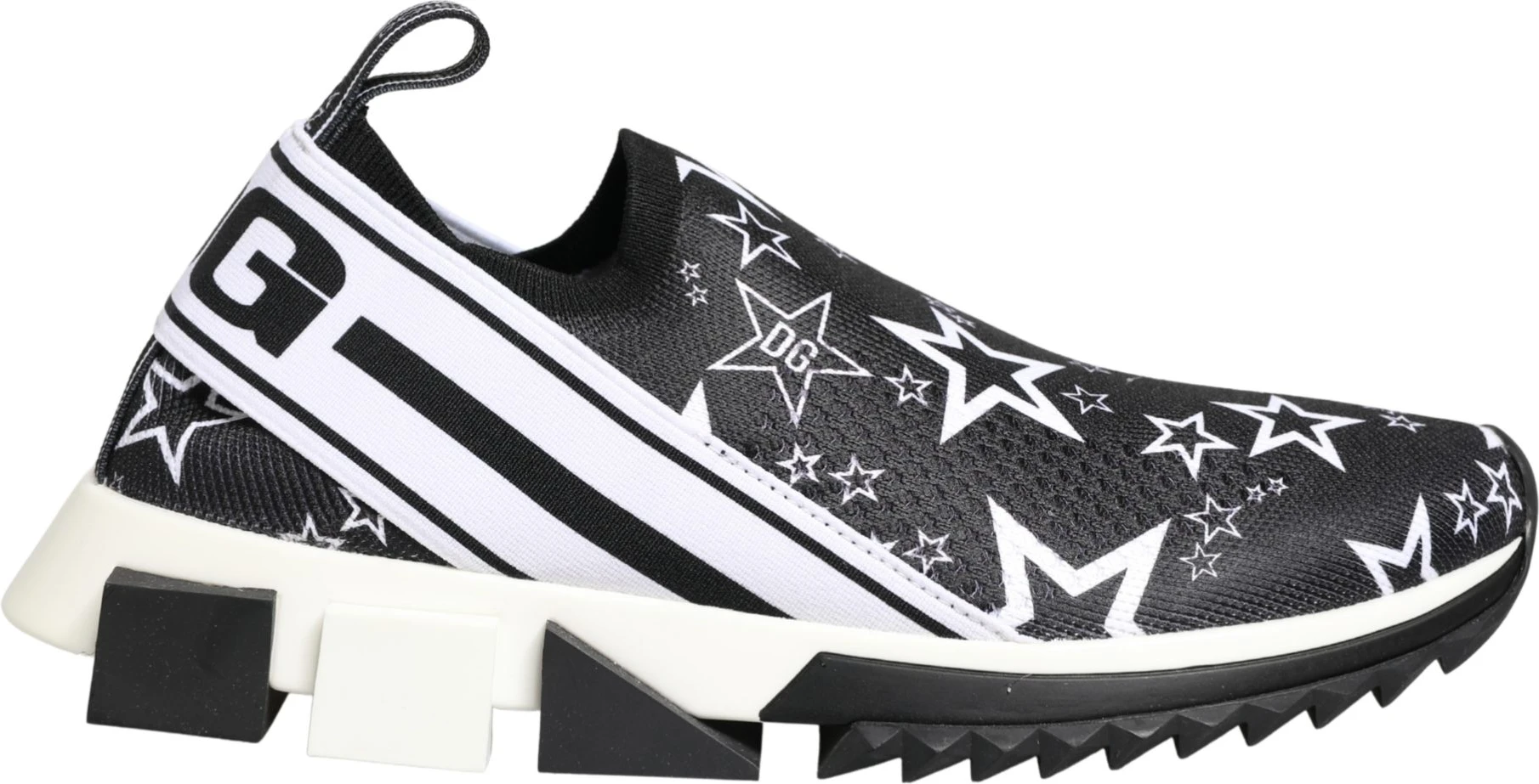 Кроссовки с низким верхом Dolce & Gabbana Black Stars Logo Sorrento