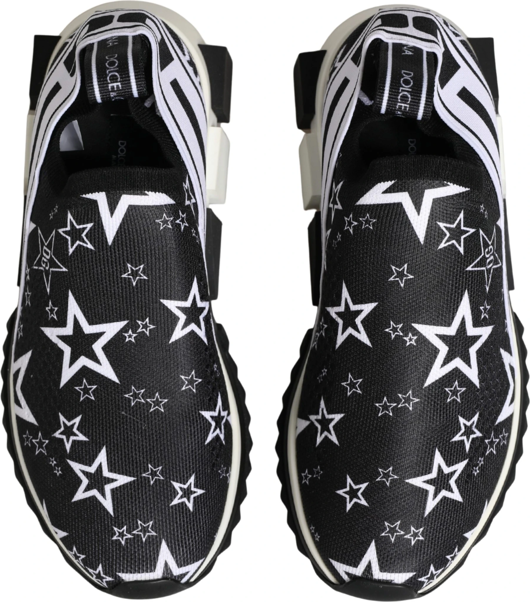 Кроссовки с низким верхом Dolce & Gabbana Black Stars Logo Sorrento
