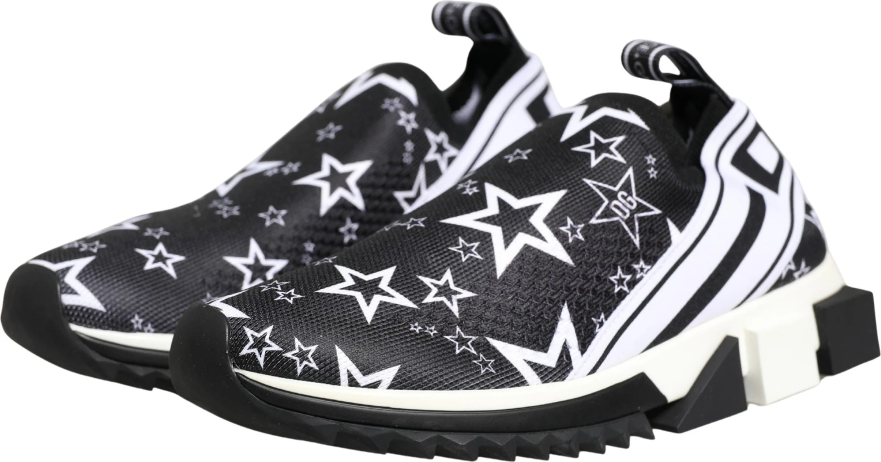 Кроссовки с низким верхом Dolce & Gabbana Black Stars Logo Sorrento