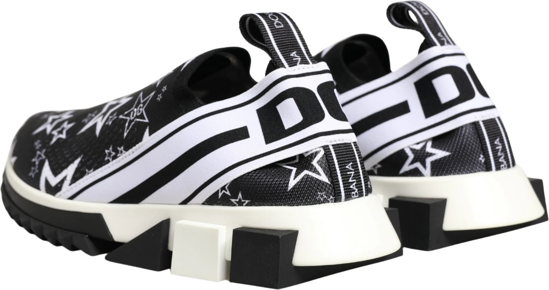 Кроссовки с низким верхом Dolce & Gabbana Black Stars Logo Sorrento