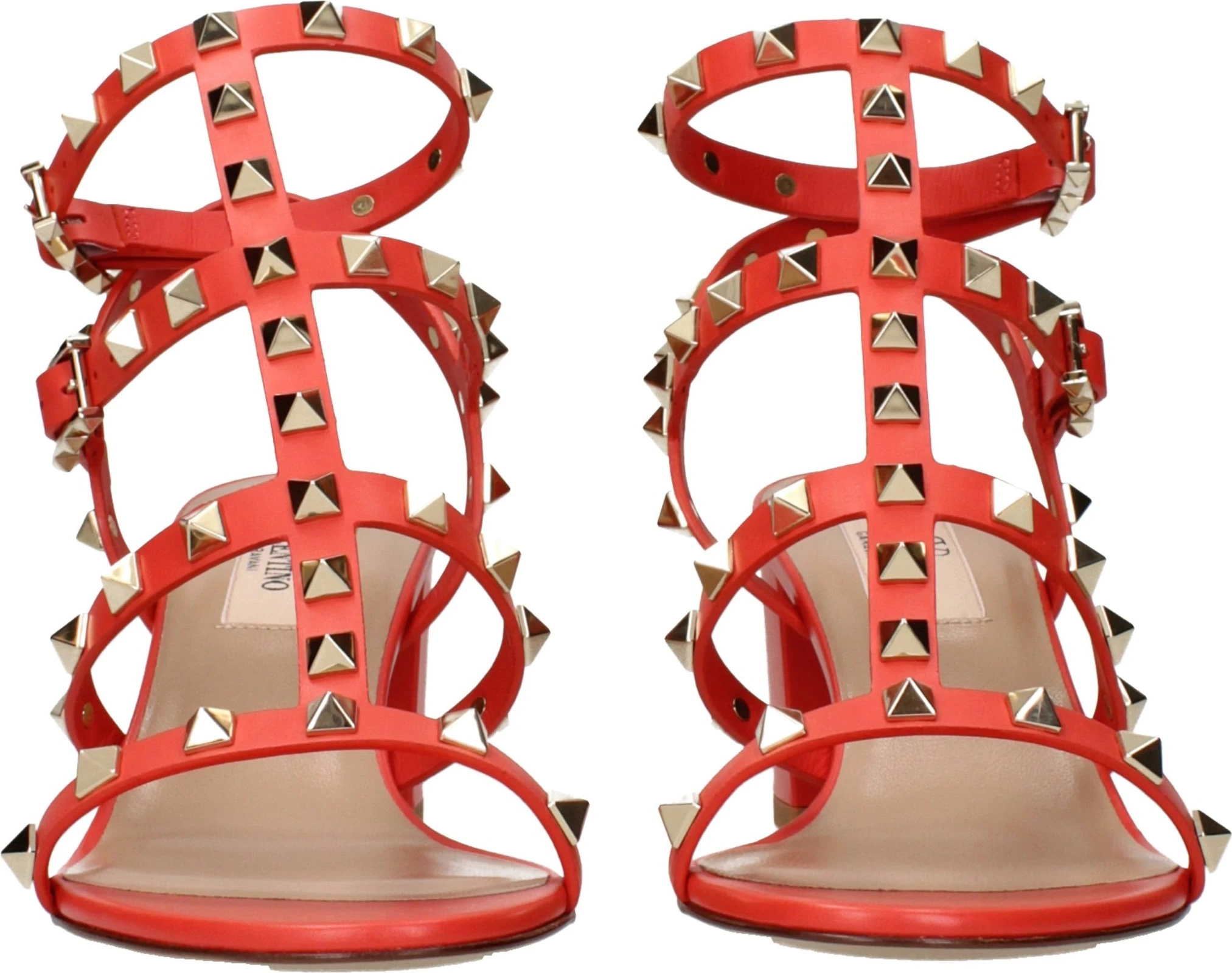 Sandals Valentino Garavani Orange Leather Platform Sandals