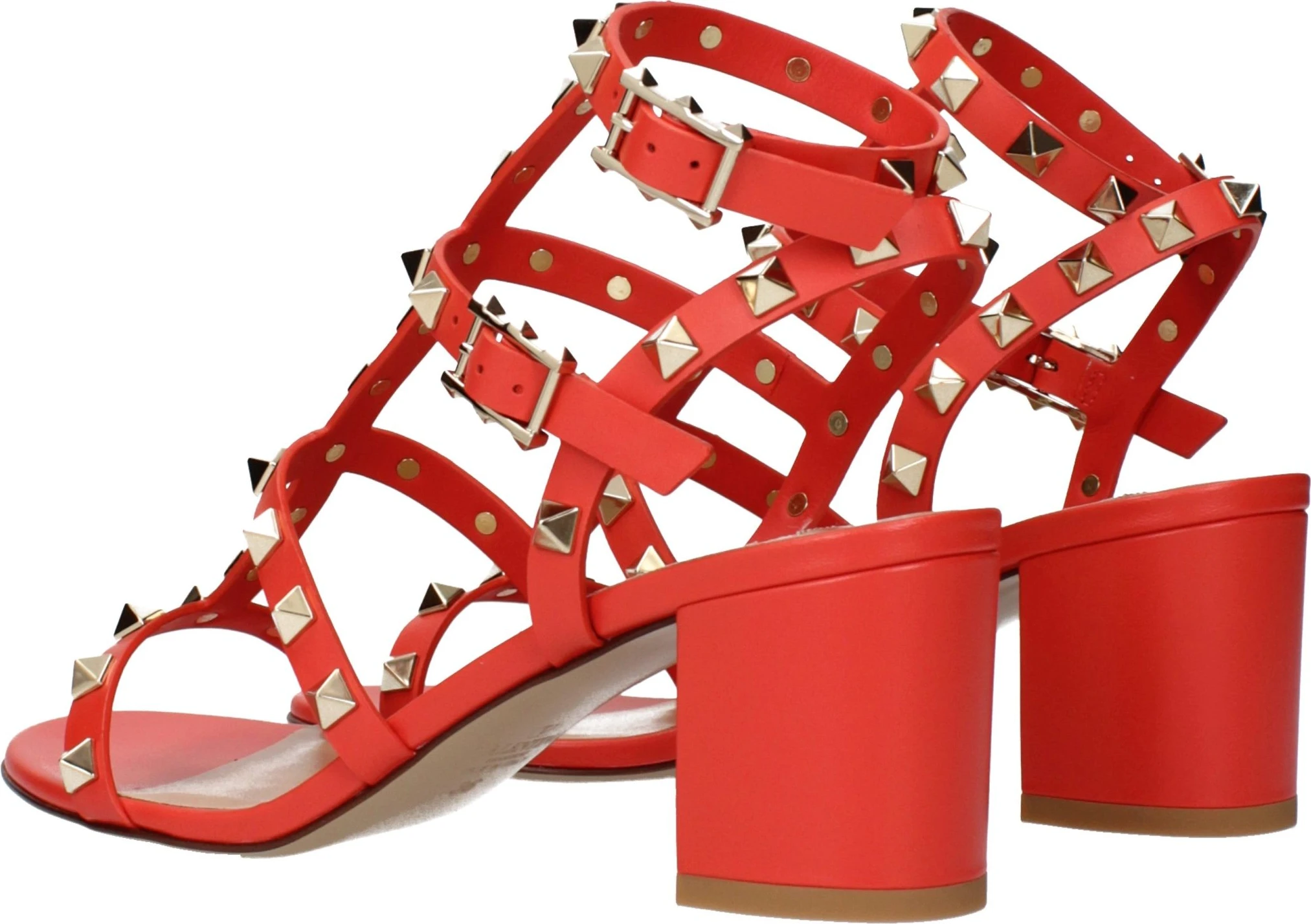 Sandals Valentino Garavani Orange Leather Platform Sandals