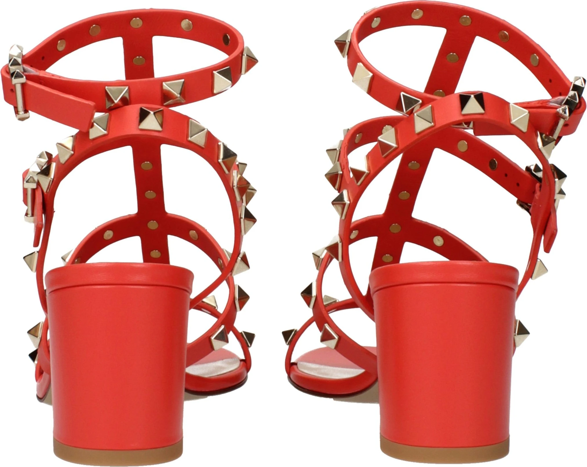 Sandals Valentino Garavani Orange Leather Platform Sandals