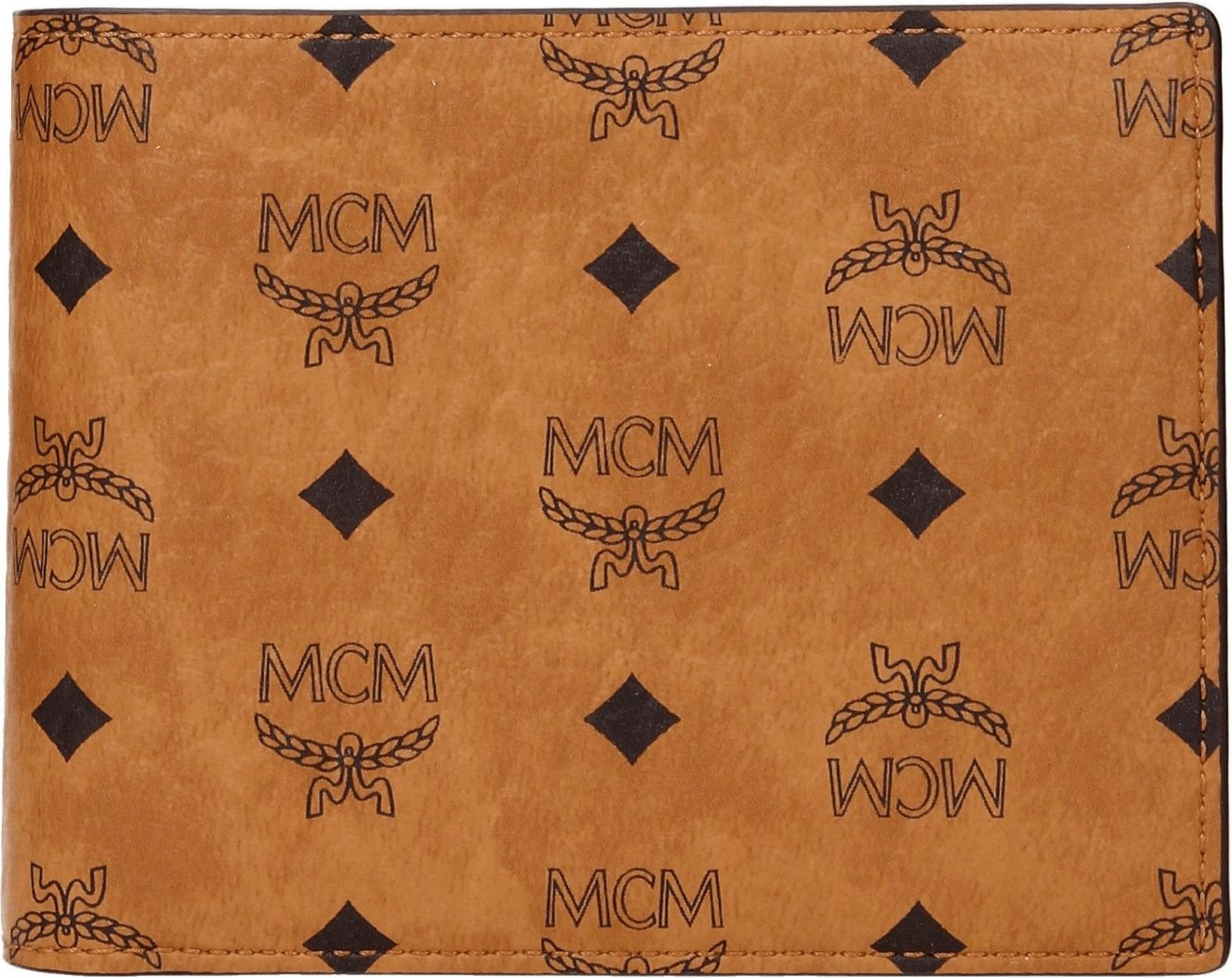 Коричневый тканевый кошелек MCM