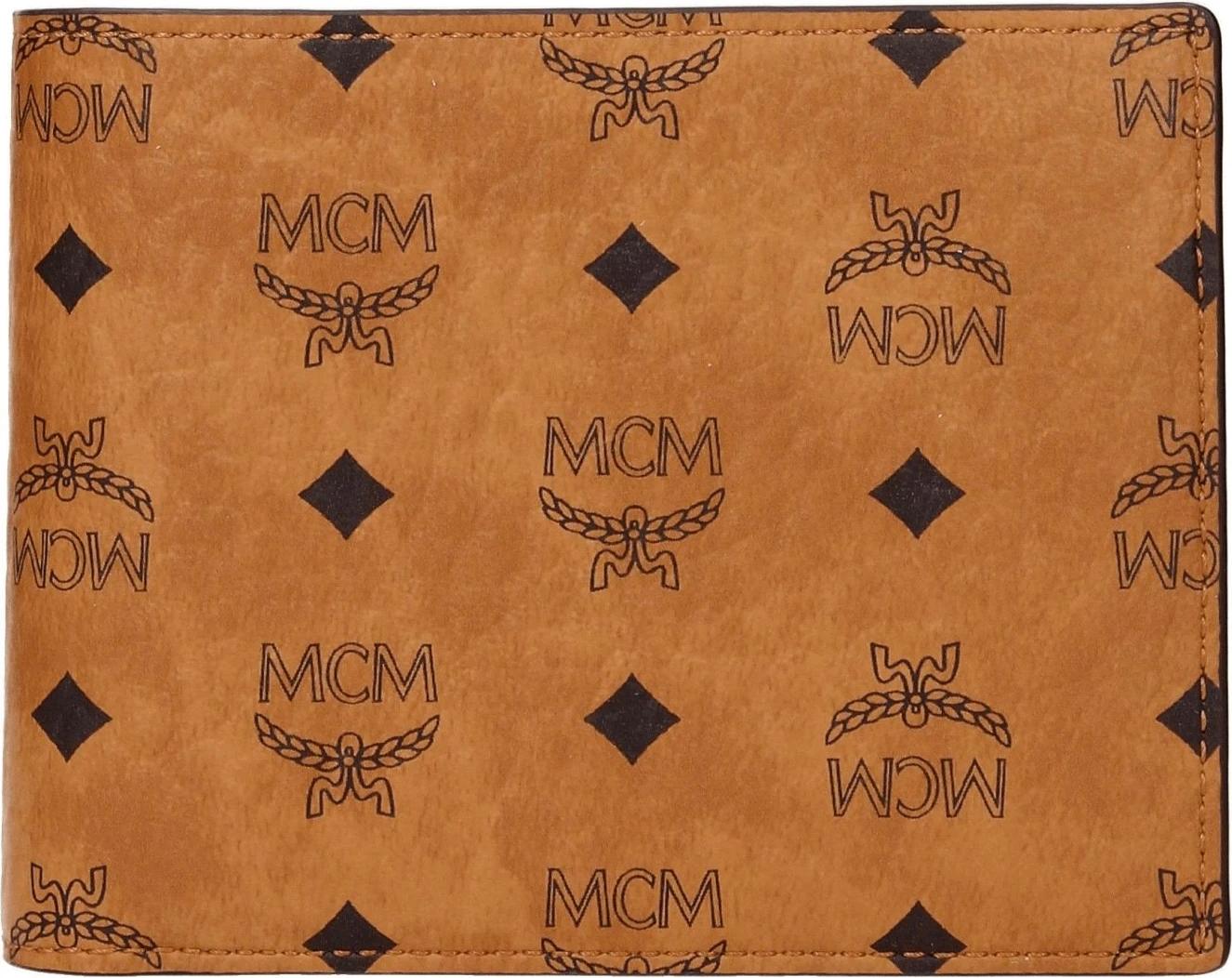 Коричневый тканевый кошелек MCM