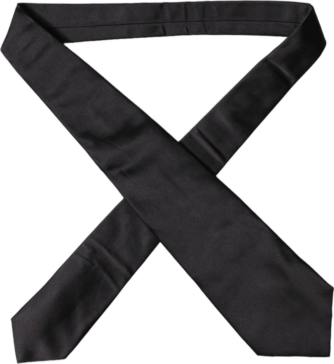 Галстук Dolce & Gabbana Black Satin Silk Blend