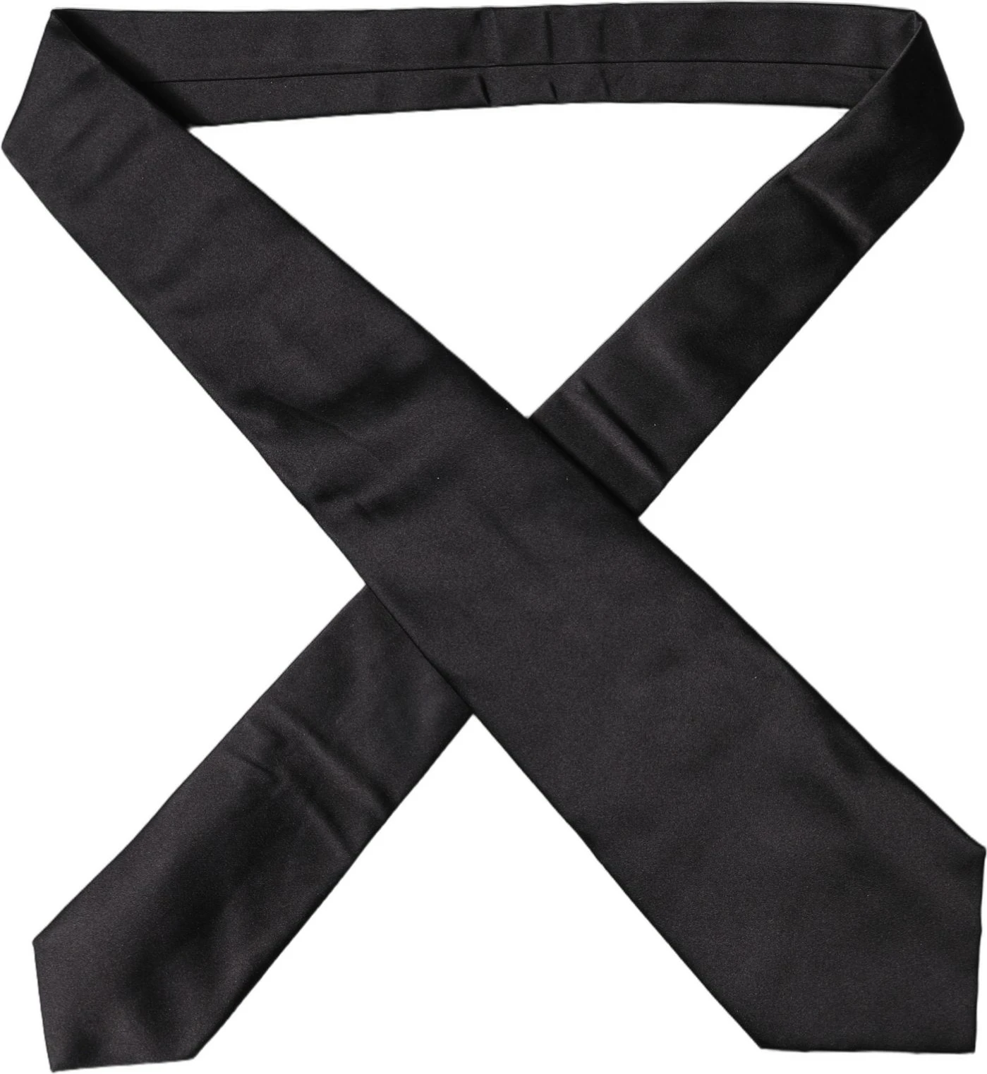 Галстук Dolce & Gabbana Black Satin Silk Blend