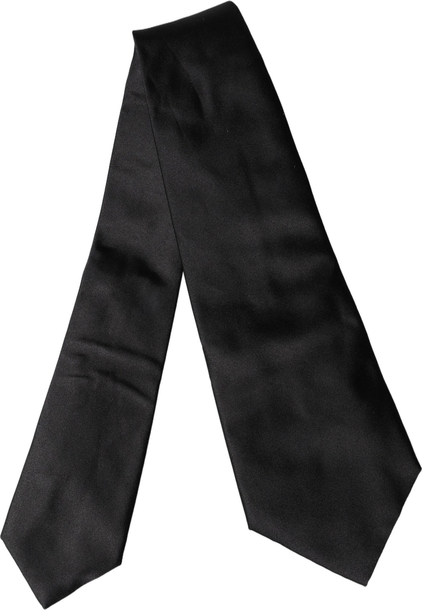 Галстук Dolce & Gabbana Black Satin Silk Blend