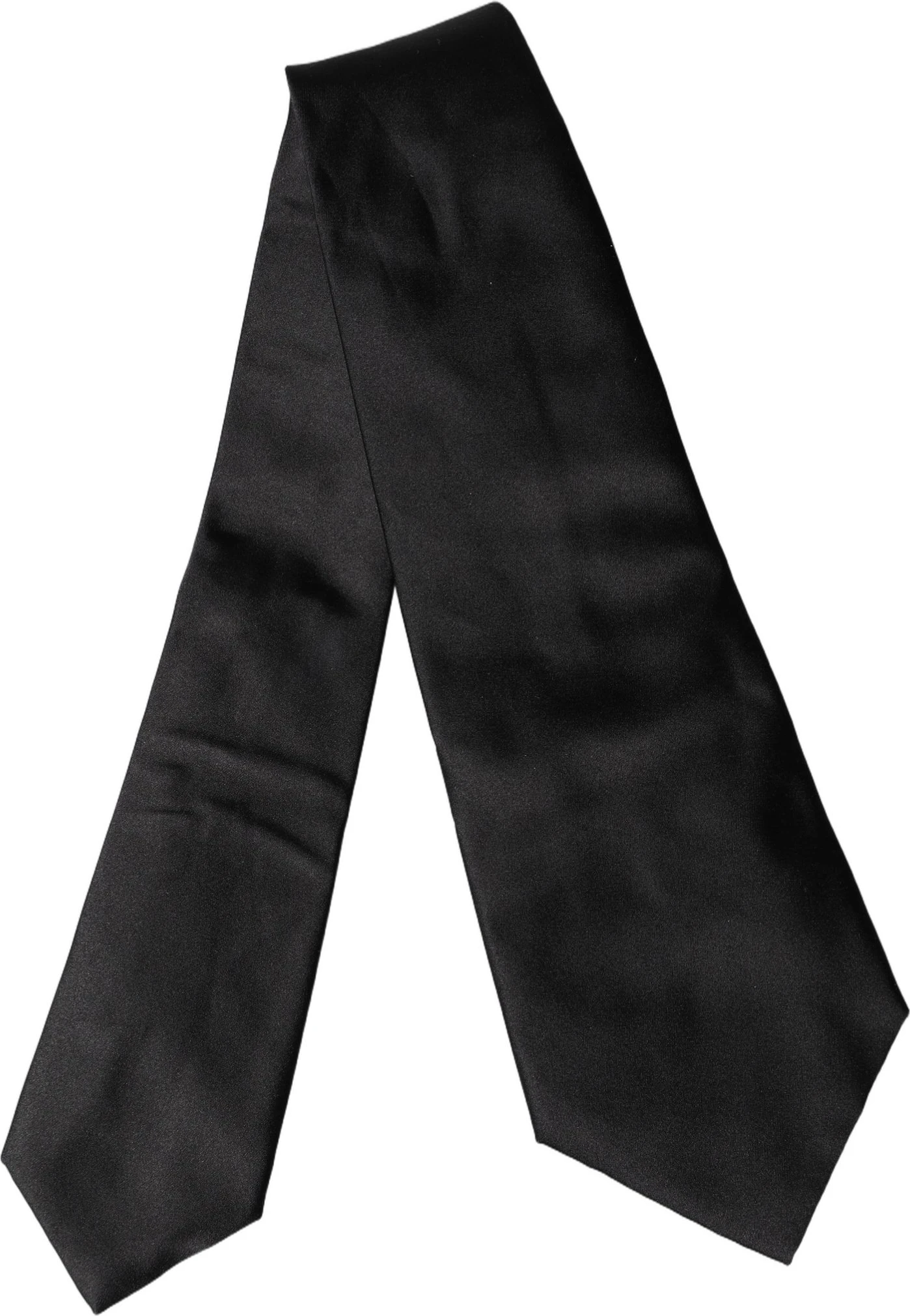Галстук Dolce & Gabbana Black Satin Silk Blend
