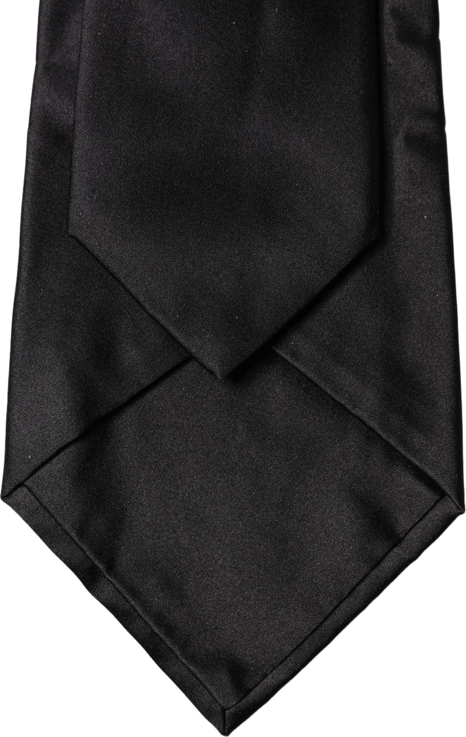 Галстук Dolce & Gabbana Black Satin Silk Blend
