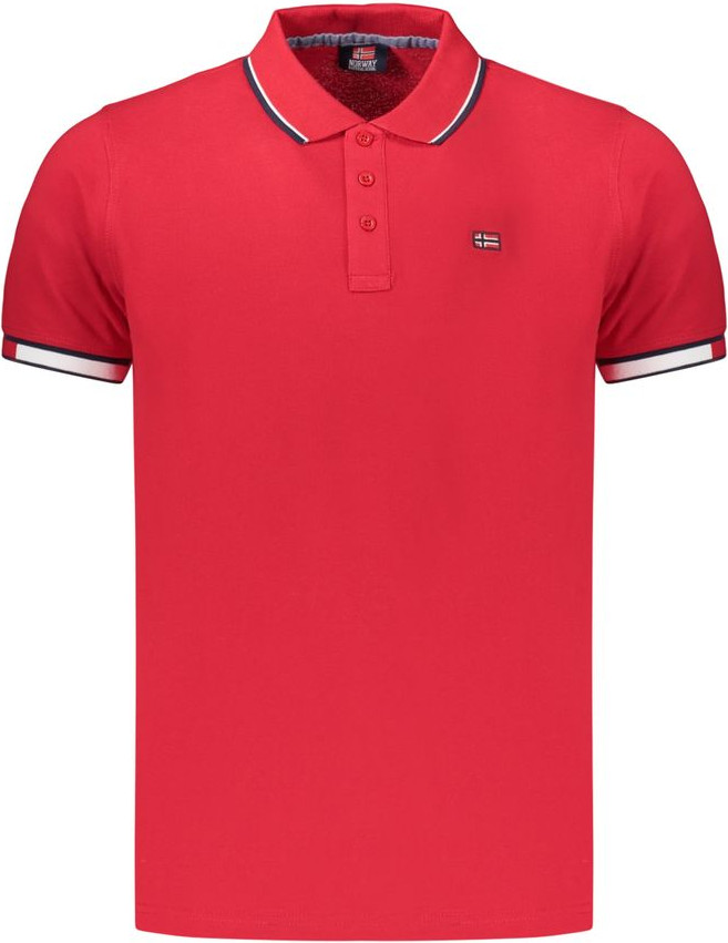 Polo Shirt Geographical Norway Rosso Cotton