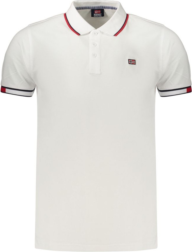Polo Shirt Geographical Norway White Cotton