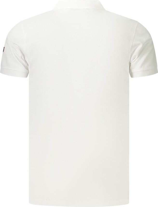 Polo Shirt Geographical Norway White Cotton