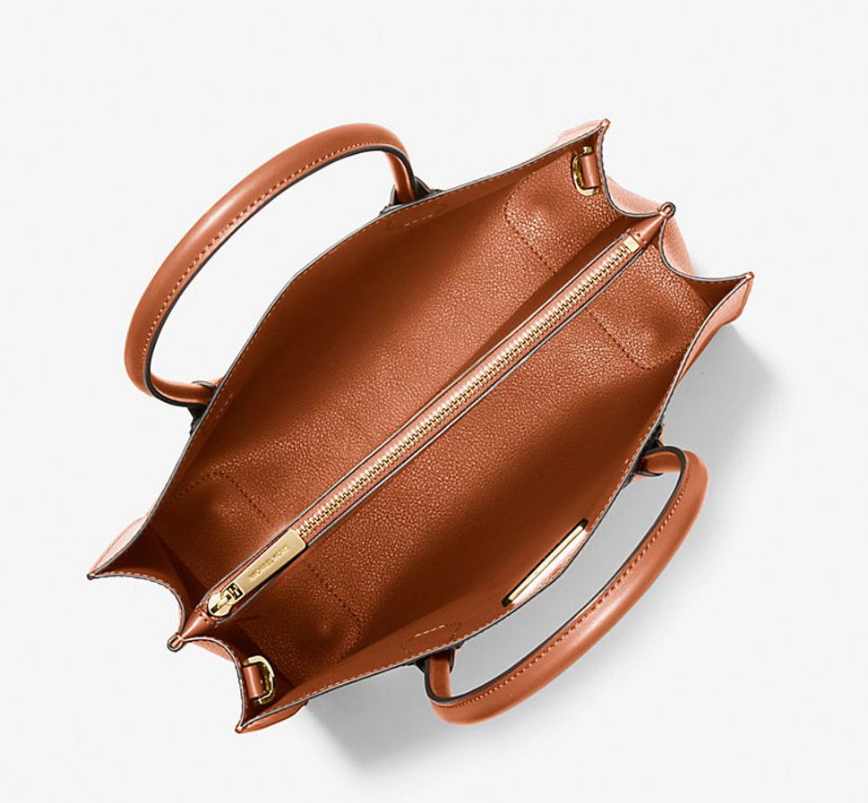 Коричневая меховая сумка Michael Kors Mercer