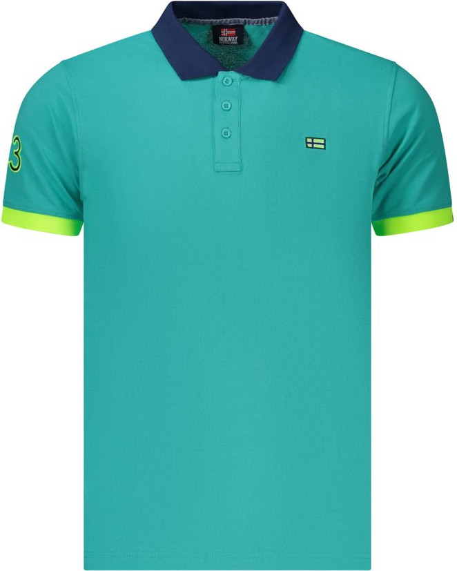 Polo Shirt Geographical Norway Azzurro Cotton Men's
